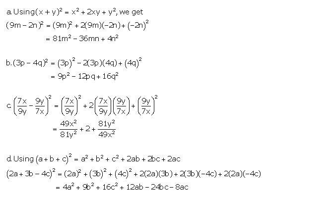 Frank ICSE Solutions for Class 9 Maths Expansions Ex 4.1 3