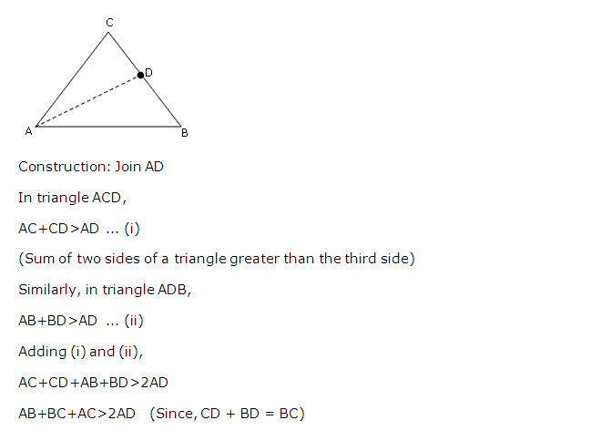 Frank ICSE Solutions for Class 9 Maths Inequalities in Triangles Ex 13.1 14