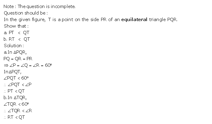 Frank ICSE Solutions for Class 9 Maths Inequalities in Triangles Ex 13.1 27