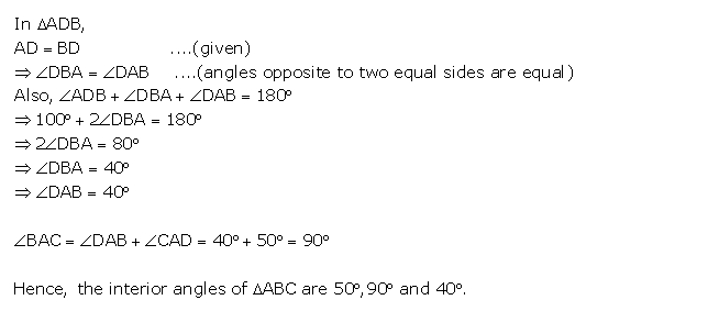 Frank ICSE Class 9 Maths Ch 12 Isosceles Triangle Solution Ex 12.1