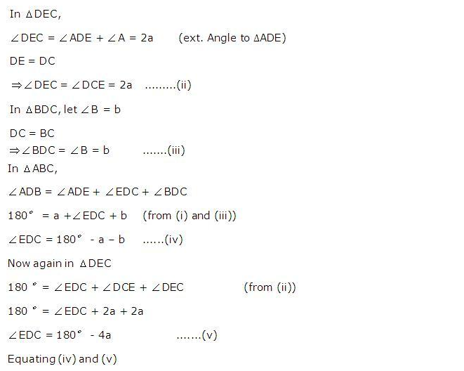 Frank ICSE Solutions for Class 9 Maths Isosceles Triangle Ex 12.1 27