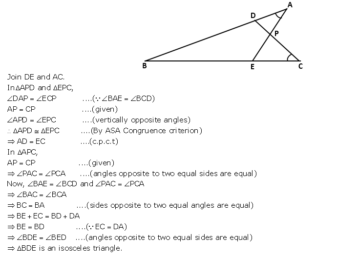 Frank ICSE Solutions for Class 9 Maths Isosceles Triangle Ex 12.1 33