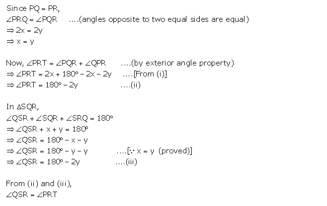 Frank ICSE Solutions for Class 9 Maths Isosceles Triangle Ex 12.1 39