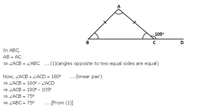 Frank ICSE Solutions for Class 9 Maths Isosceles Triangle Ex 12.1 5