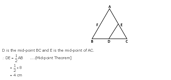 Frank ICSE Solutions for Class 9 Maths Mid-point and Intercept Theorems Ex 15.1 4