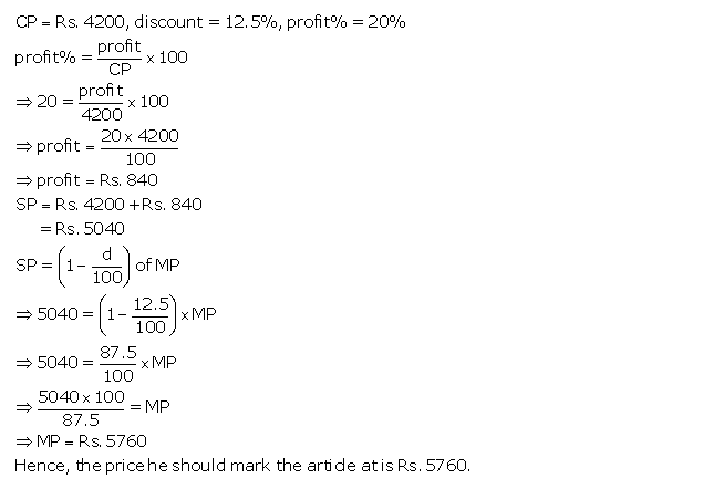 Frank ICSE Solutions for Class 9 Maths Profit, Loss and Discount Ex 2.3 10