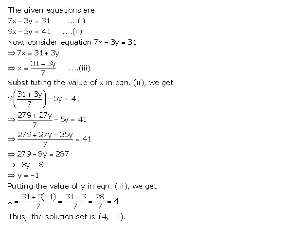 Frank ICSE Solutions for Class 9 Maths Simultaneous Linear Equations Ex 8.1 5