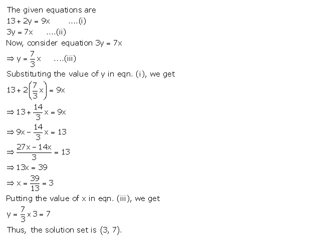 Frank ICSE Solutions for Class 9 Maths Simultaneous Linear Equations Ex 8.1 6