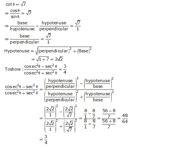 Frank ICSE Solutions for Class 9 Maths Trigonometrical Ratios Ex 26.1 35