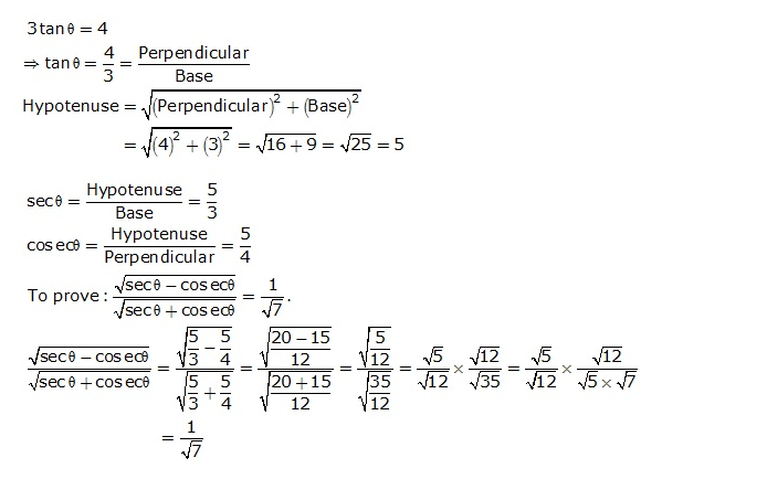 Frank ICSE Solutions for Class 9 Maths Trigonometrical Ratios Ex 26.1 43