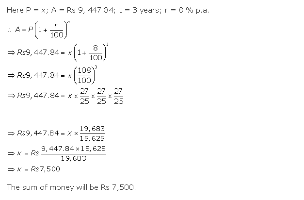 Frank ICSE Solutions for Class 10 Maths Compound Interest Ex 1.3 1