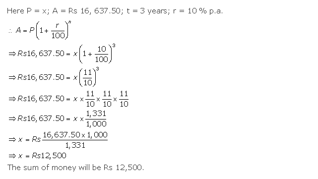 Frank ICSE Solutions for Class 10 Maths Compound Interest Ex 1.3 2