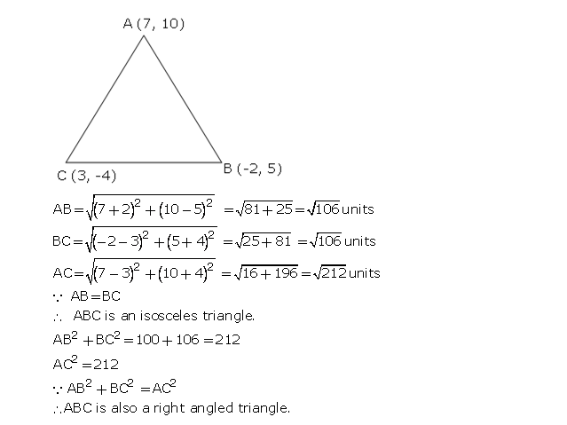 Frank ICSE Solutions for Class 10 Maths Distance and Section Formulae Ex 12.1 26