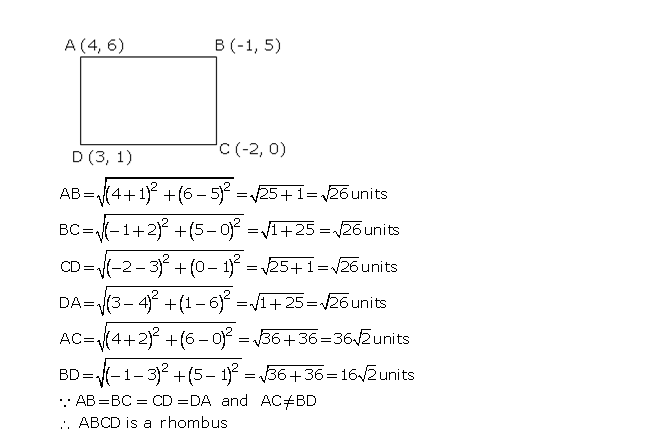 Frank ICSE Solutions for Class 10 Maths Distance and Section Formulae Ex 12.1 30