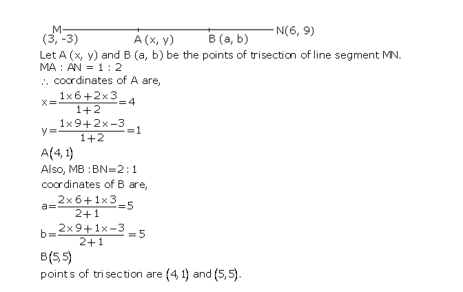 Frank ICSE Solutions for Class 10 Maths Distance and Section Formulae Ex 12.2 3