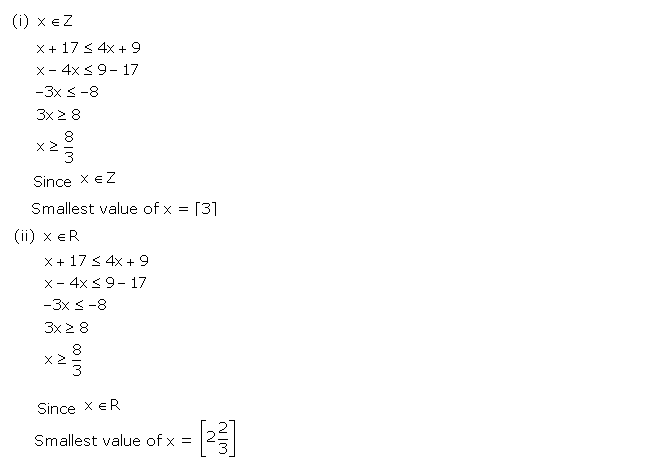 Frank ICSE Solutions for Class 10 Maths Linear Inequations Ex 5.1 10