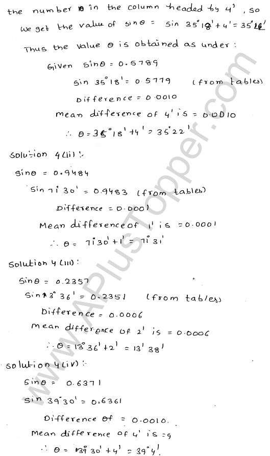 ML Aggarwal ICSE Solutions for Class 10 Maths Chapter 20 Trigonometric Tables Q1.5