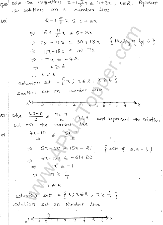 ML Aggarwal ICSE Solutions for Class 10 Maths Chapter 5 Linear Inequations Q1.10