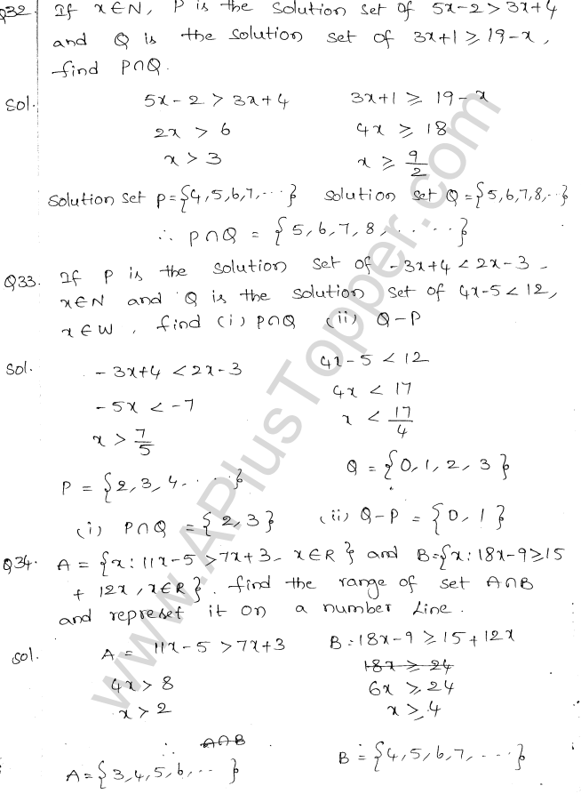 ML Aggarwal ICSE Solutions for Class 10 Maths Chapter 5 Linear Inequations Q1.16
