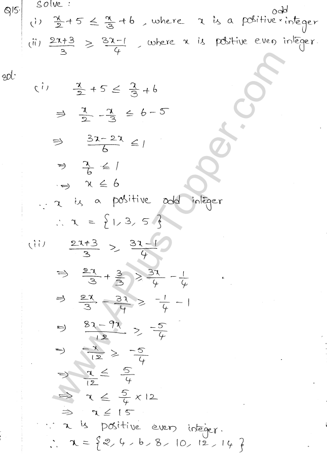 ML Aggarwal ICSE Solutions for Class 10 Maths Chapter 5 Linear Inequations Q1.7