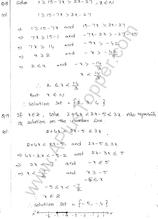 ML Aggarwal ICSE Solutions for Class 10 Maths Chapter 5 Linear Inequations Q1.9