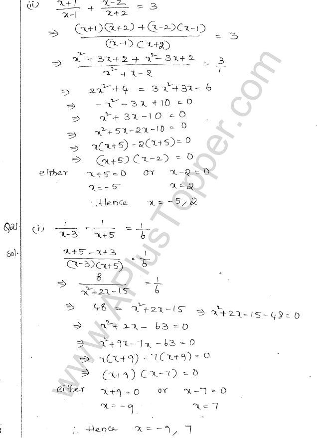 ML Aggarwal ICSE Solutions for Class 10 Maths Chapter 6 Quadratic Equations in One Variable Q6.12