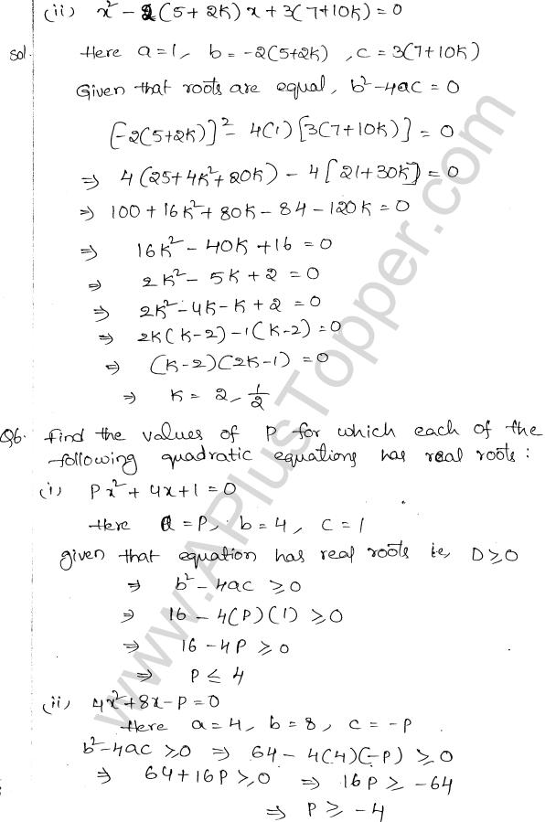 ML Aggarwal ICSE Solutions for Class 10 Maths Chapter 6 Quadratic Equations in One Variable Q6.31