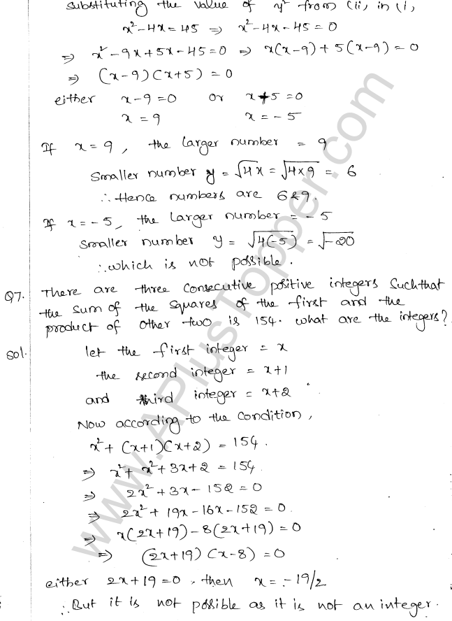 ML Aggarwal ICSE Solutions for Class 10 Maths Chapter 6 Quadratic Equations in One Variable Q6.38