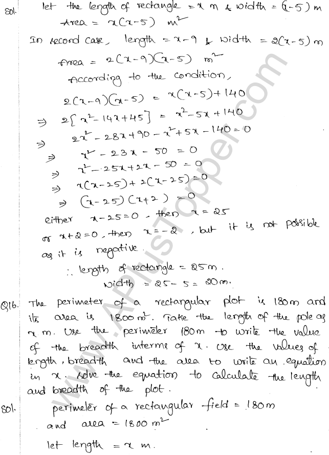 ML Aggarwal ICSE Solutions for Class 10 Maths Chapter 6 Quadratic Equations in One Variable Q6.46