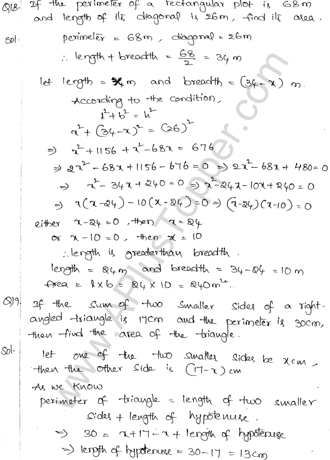 ML Aggarwal ICSE Solutions for Class 10 Maths Chapter 6 Quadratic Equations in One Variable Q6.48