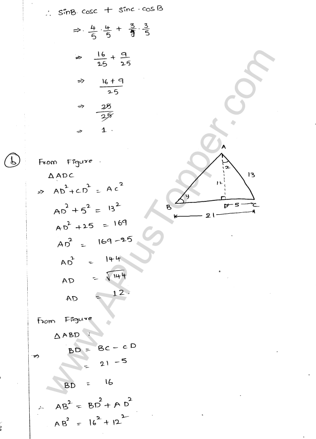 ML Aggarwal ICSE Solutions for Class 9 Maths Chapter 17 Trigonometric Ratios Q1.6