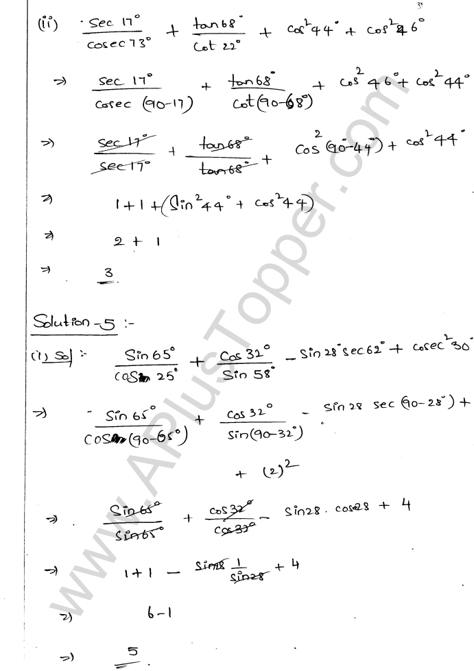 ML Aggarwal ICSE Solutions for Class 9 Maths Chapter 18 Trigonometric Ratios and Standard Angles Q1.31