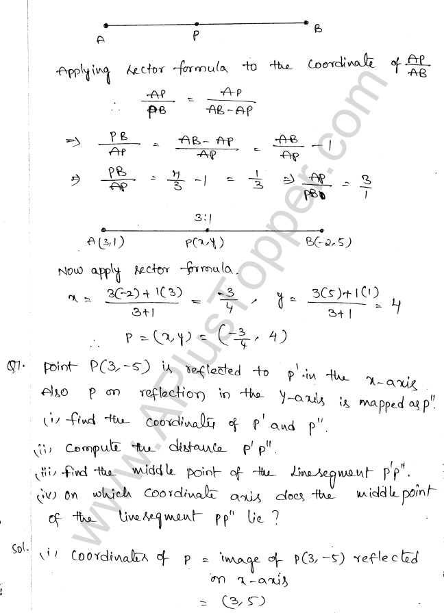 ML Aggarwal ICSE Solutions for Class 10 Maths Chapter 11 Section Formula Q1.16