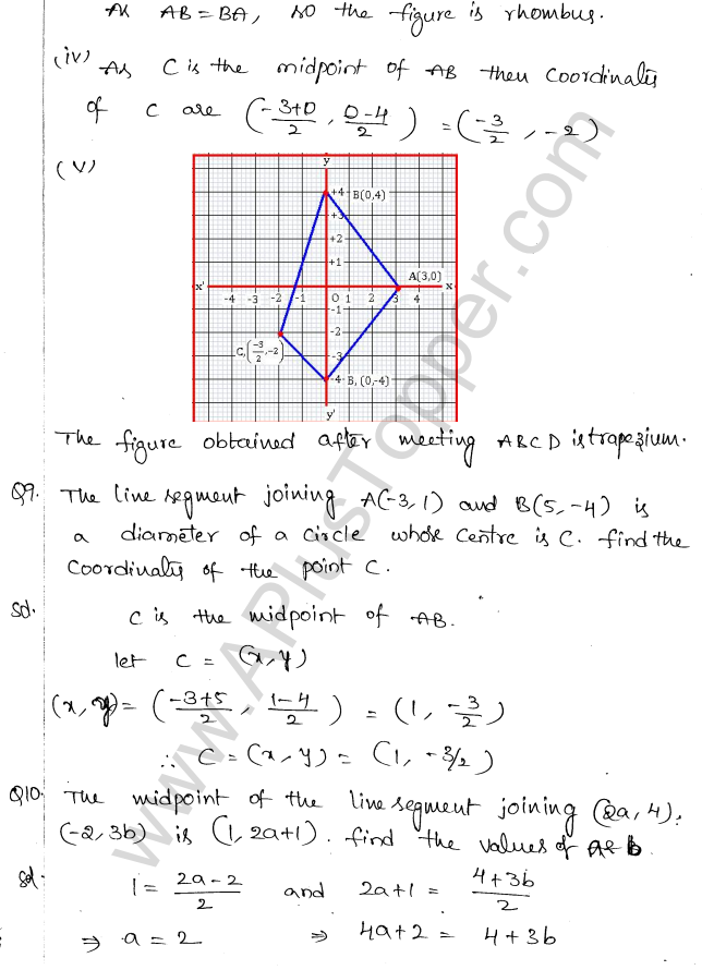 ML Aggarwal ICSE Solutions for Class 10 Maths Chapter 11 Section Formula Q1.19
