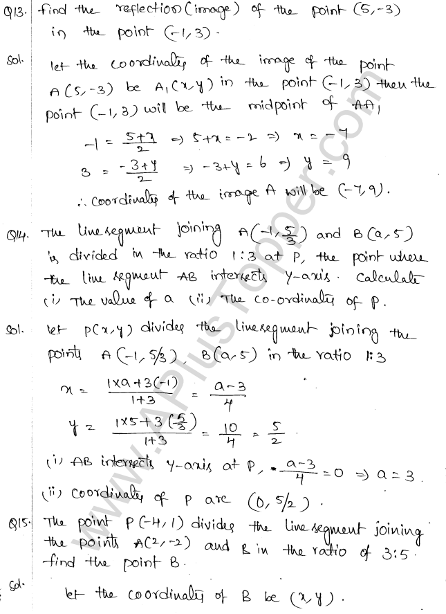 ML Aggarwal ICSE Solutions for Class 10 Maths Chapter 11 Section Formula Q1.21