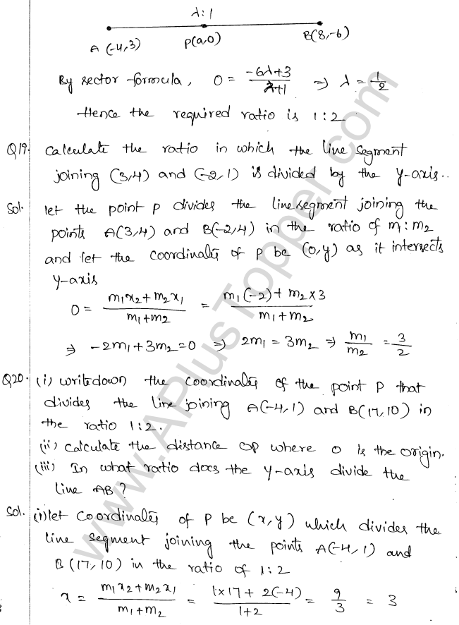 ML Aggarwal ICSE Solutions for Class 10 Maths Chapter 11 Section Formula Q1.24