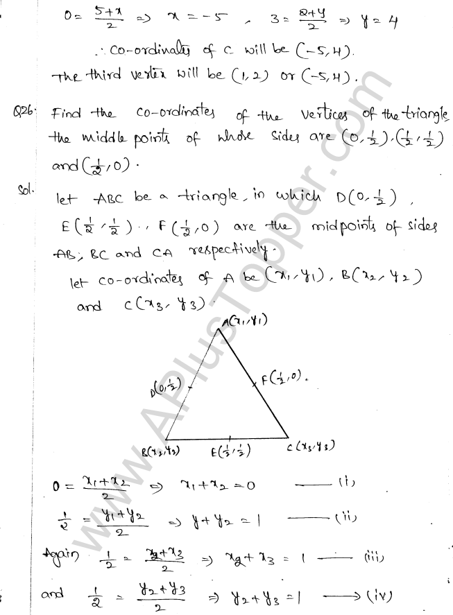 ML Aggarwal ICSE Solutions for Class 10 Maths Chapter 11 Section Formula Q1.29