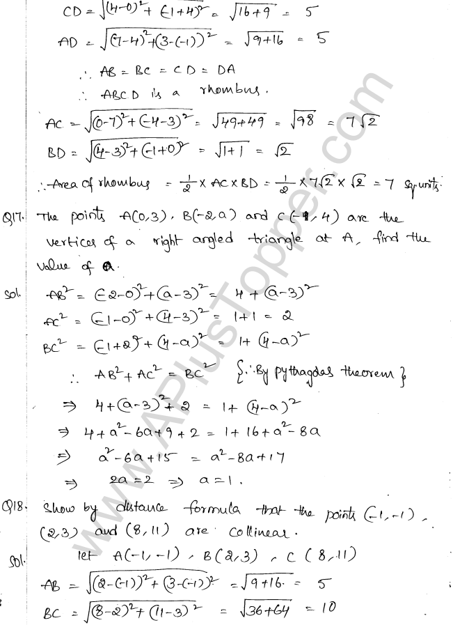 ML Aggarwal ICSE Solutions for Class 10 Maths Chapter 11 Section Formula Q1.7