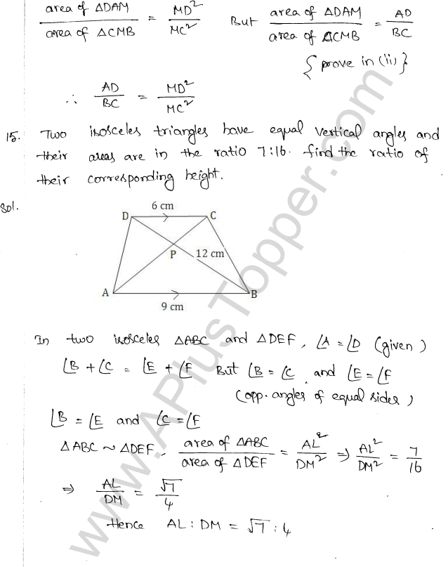 ML Aggarwal ICSE Solutions for Class 10 Maths Chapter 14 Similarity Q1.19