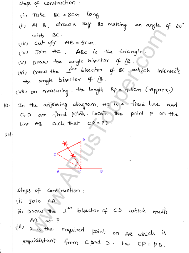 ML Aggarwal ICSE Solutions for Class 10 Maths Chapter 15 Locus Q1.13