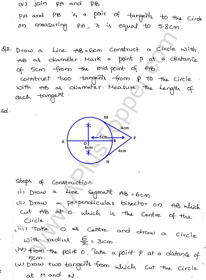 ML Aggarwal ICSE Solutions for Class 10 Maths Chapter 17 Constructions Q1.2