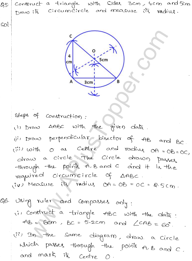 ML Aggarwal ICSE Solutions for Class 10 Maths Chapter 17 Constructions Q1.5