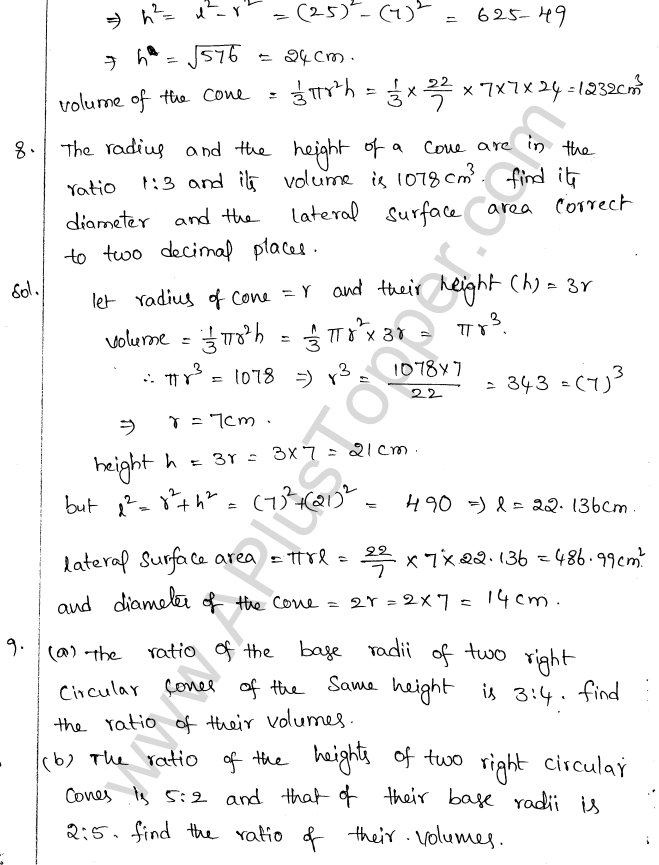 ML Aggarwal ICSE Solutions for Class 10 Maths Chapter 18 Mensuration Q1.46