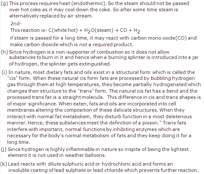 Frank ICSE Solutions for Class 9 Chemistry - Study of the First Element - Hydrogen 10