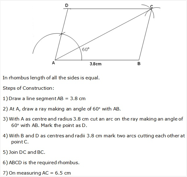 Frank ICSE Solutions for Class 9 Maths - Constructions of Quadrilaterals 11