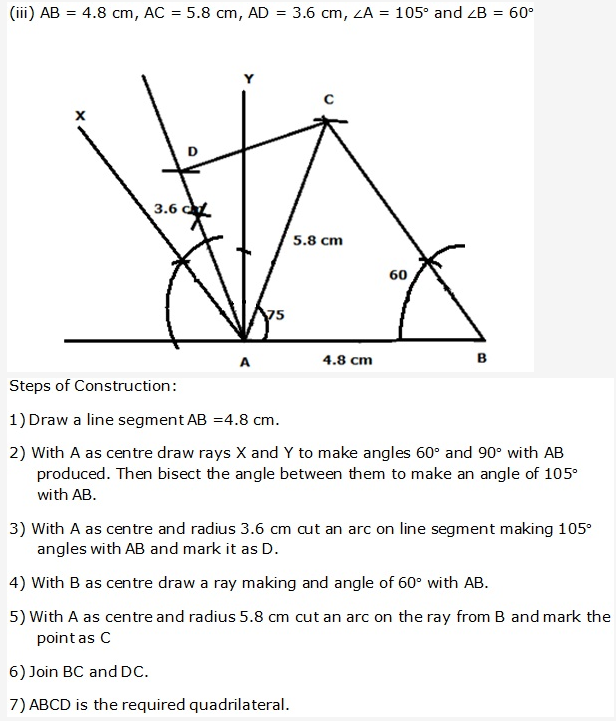 Frank ICSE Solutions for Class 9 Maths - Constructions of Quadrilaterals 3