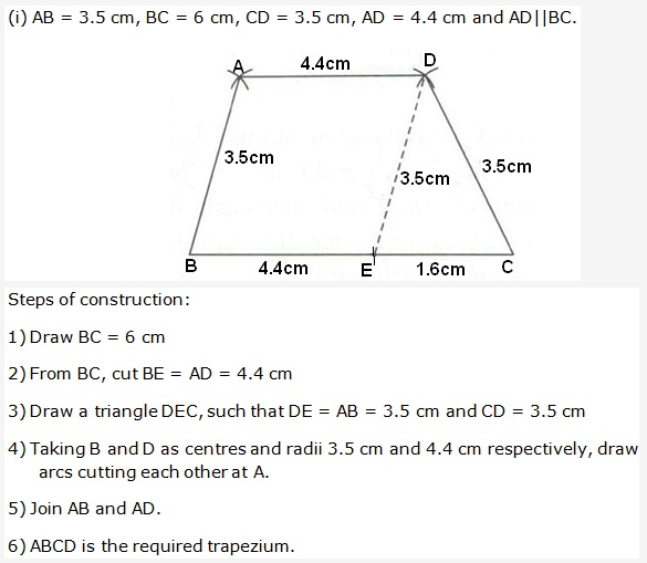 Frank ICSE Solutions for Class 9 Maths - Constructions of Quadrilaterals 5