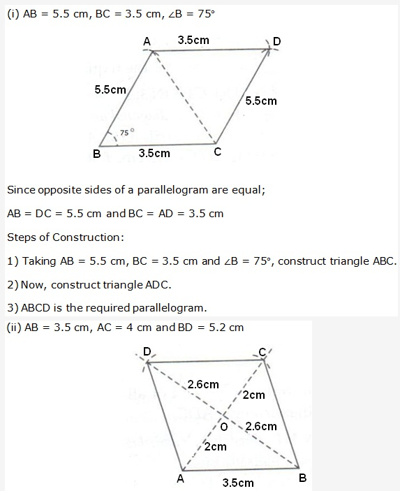 Frank ICSE Solutions for Class 9 Maths - Constructions of Quadrilaterals 7