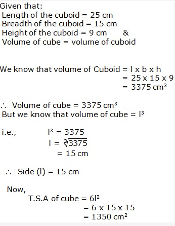 Frank ICSE Solutions for Class 9 Maths - Surface Areas and Volume of Solids 11