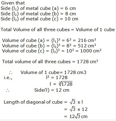 Frank ICSE Solutions for Class 9 Maths - Surface Areas and Volume of Solids 14